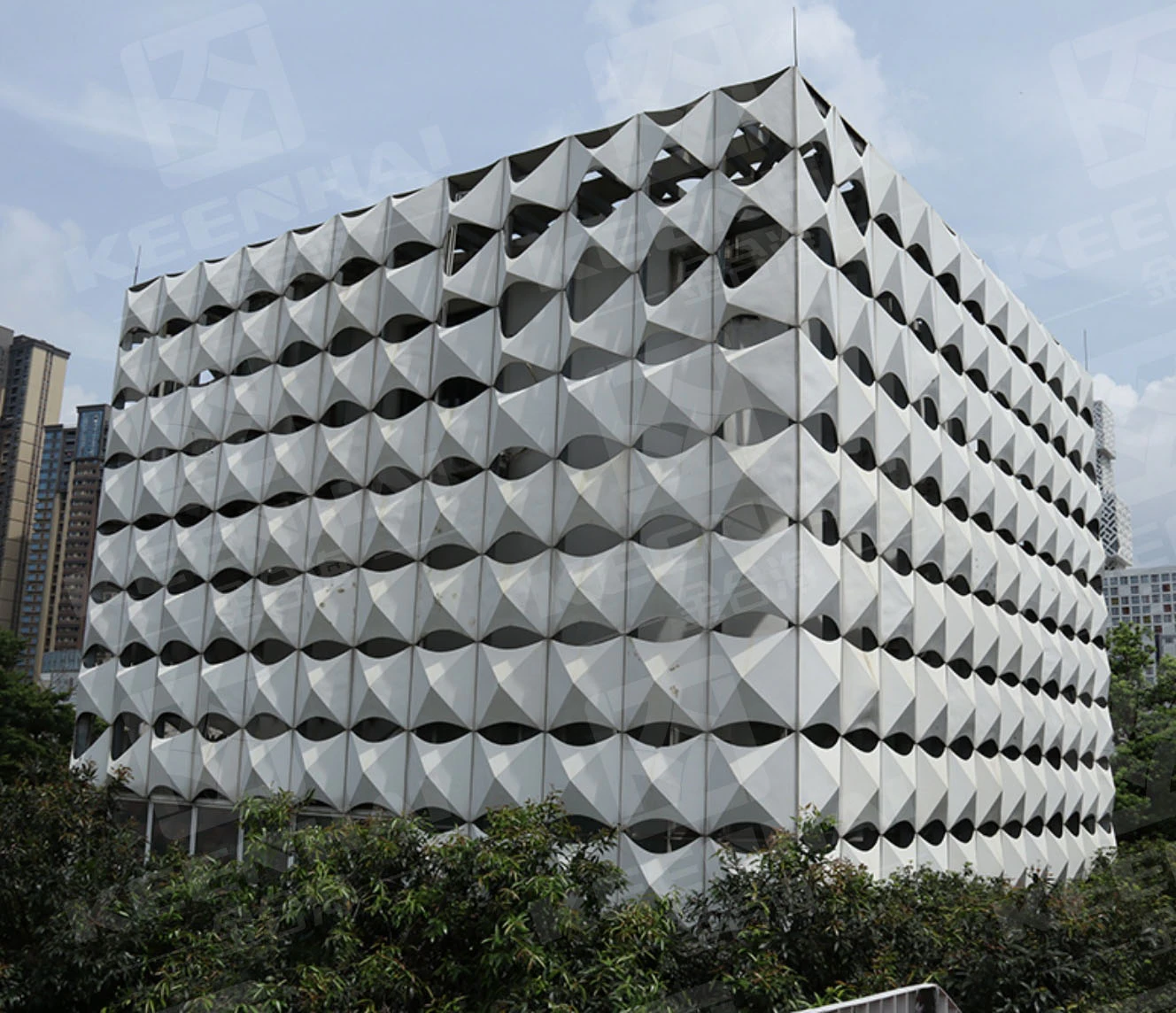 Office Reception 3D Aluminum Wall Cladding Office Reception 3D Aluminum Wall Cladding